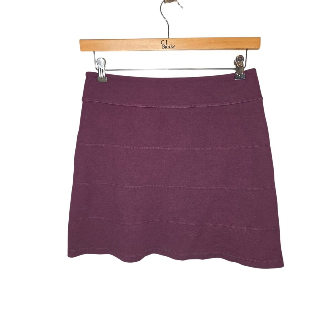 Athleta Strata A-Line Knit Skirt with Zipper Pockets - Plum / Berry, Size Small